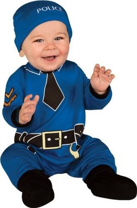 Rubie's Costume Co Baby Costume, Policeman Printed Jumper, Hat, and Booties, Blue, 6-12 Months