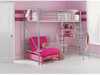 Sit N Sleep Pink High Sleeper Bed with Elliott Mattress.