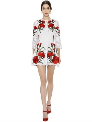 Dolce & Gabbana Floral Embroidered Cordonetto Lace Dress