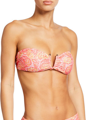 floral bandeau swimsuit