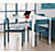 CB2 Slide Bistro Table And 2 Aqua Chairs.