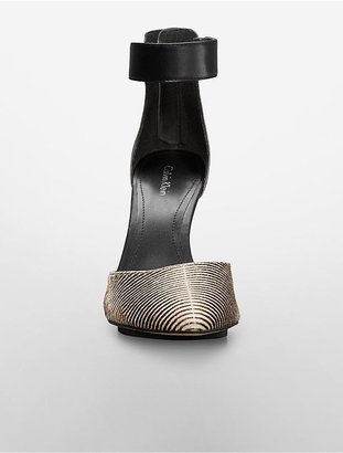 Calvin Klein Womens Tanda Closed Toe High-Heel Sandal