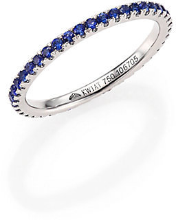 Kwiat Sapphire & 18K White Gold Eternity Stacking Ring