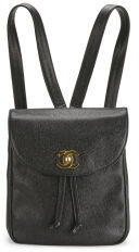 Chanel Women's Leather Backpack Black