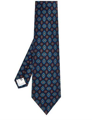 GIEVES & HAWKES Medallion-print silk tie