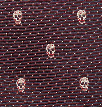 Alexander McQueen Skull Silk-Jacquard Tie
