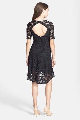 Betsey Johnson Lace High/Low Fit & Flare Dress