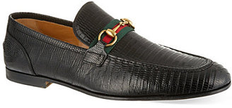 Gucci New Power lizard loafers