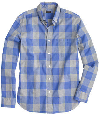 J.Crew Secret Wash shirt in heather blue gingham
