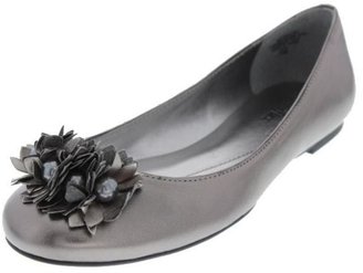 Anne Klein NEW Mavra Metallic Leather Ballet Flats Shoes 6 Medium (B,M) BHFO