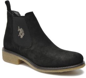 U.S. Polo Assn. Women's Faris Suede Rounded toe Ankle Boots in Black