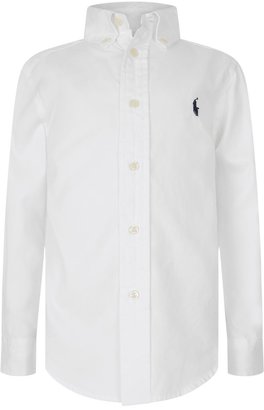 Ralph Lauren Boys White Cotton Long Sleeve Shirt