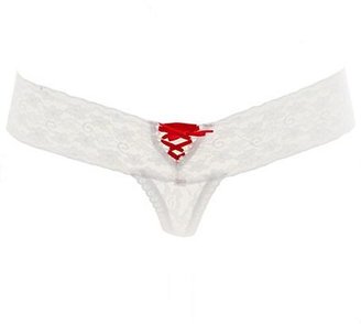 Charlotte Russe Corset-Back Lace Thong Panties