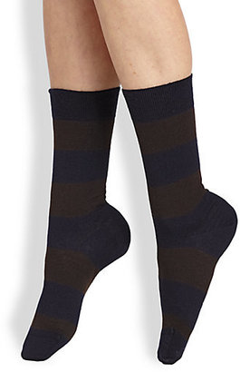 Maria La Rosa Striped Mid-Calf Socks