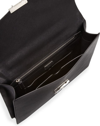 Prada Saffiano Single-Gusset Briefcase