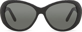 Linda Farrow Snakeskin Round Sunglasses - for Women