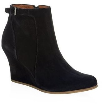Lanvin Abu Suede Wedge Ankle Boot