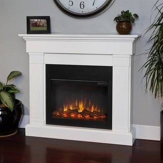 Real Flame Crawford Slim Line White Electric Fireplace