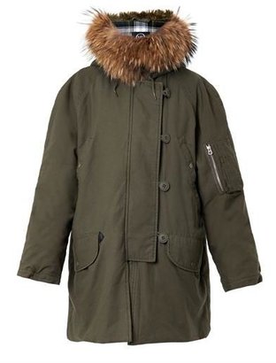 McQ Fur-trimmed parka coat