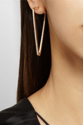 Lynn Ban 14-karat gold diamond earrings