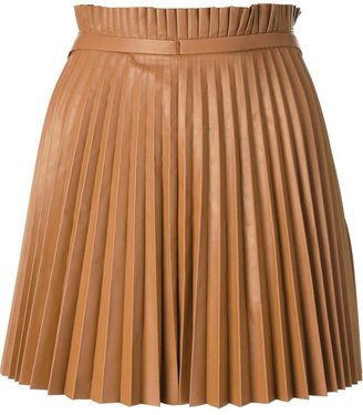 RED Valentino pleated leather skirt