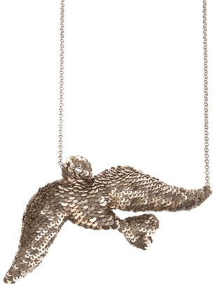 Shourouk sequin bird necklace