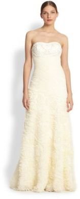 Sue Wong Strapless Tulle Gown