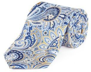 Marks and Spencer Sartorial Italian Fabric Pure Silk Paisley Print Tie