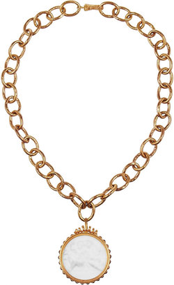 Bottega Veneta Gold-plated, porcelain and glass stone necklace