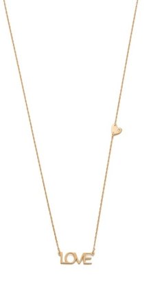 Jennifer Zeuner Jewelry Block Love Diamond Necklace