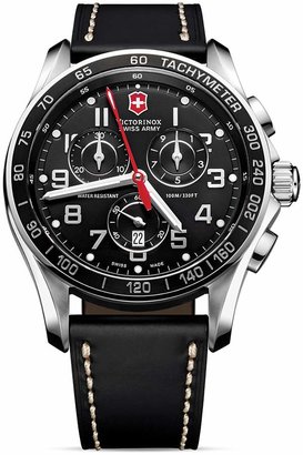 Victorinox Classic Chronograph Watch with Leather Strap, 45mm