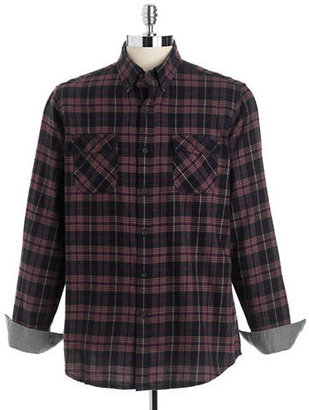 Black Brown 1826 Plaid Cotton Flannel Shirt