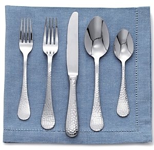 Wallace Continental Hammered 78 Piece Stainless Steel Flatware Set