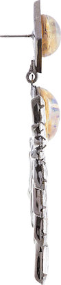 Dannijo Champagne Crystal Odessa Statement Earrings