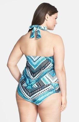 Becca Etc 'Mayan' Tankini Top (Plus Size)