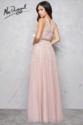 Mac Duggal Couture - 1254 V Neck Gown In Nude