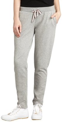 Moncler heather grey cotton blend jersey straight leg sweatpants