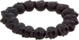 Alexander McQueen Black Skull Bead Bracelet