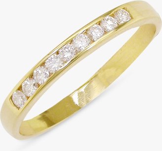 E.W Adams 18ct Gold 0.18ct Diamond Half Eternity Ring