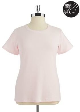 Lord & Taylor Plus Short Sleeved Crew Neck Shirt