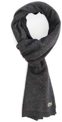 Lacoste Grey cashmere and wool scarf