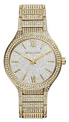 Michael Kors Kerry Goldtone Crystal Glitz Watch