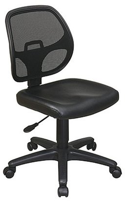Office Star Mesh Screen Back Task Chair with Vinyl Seat