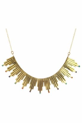 Chibi Jewels Solar Rays Collar Necklace in Brass