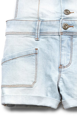 Forever 21 girls Cuffed Overall Shorts (Kids)