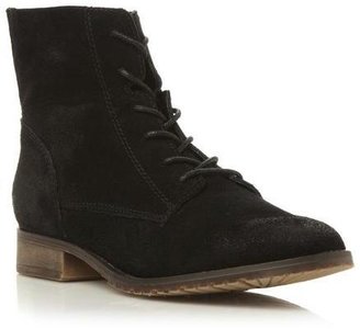Steve Madden RAWLING SM - BLACK Back Zip Detail Lace Up Ankle Boot