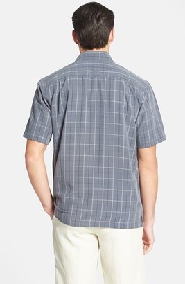 Quiksilver 'Baracoa Coast' Regular Fit Short Sleeve Check Sport Shirt
