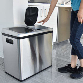 iTouchless Sensor 16-Gal. Recycler/Trash Can