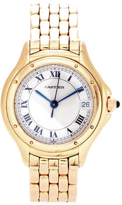 Cartier Tara Compton Vintage 18K Yellow Gold "Cougar" Watch With Date Window From