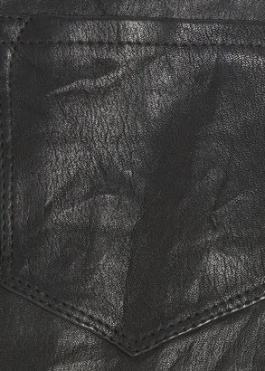 J Brand Black leather skinny trousers